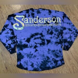 Hocus Pocus Disney Spirit Large Jersey Sanderson Amuck Purple Tie Dye Authentic